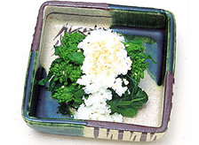 菜の花の淡雪かけ
