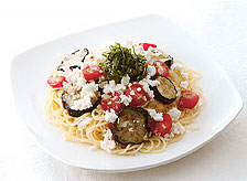 夏野菜の冷たいパスタ