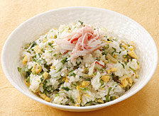 水菜とかにのしゃきしゃき炒飯