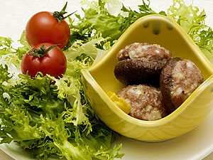 椎茸の肉詰め