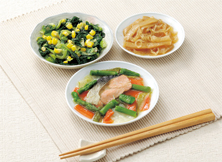 鮭の白ワイン蒸しセット